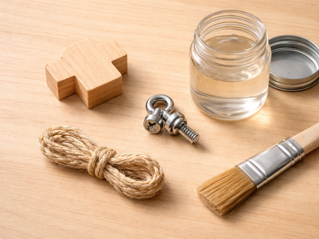 Flat-lay of bird puzzle toy components with bird-safe materials and non-toxic finish